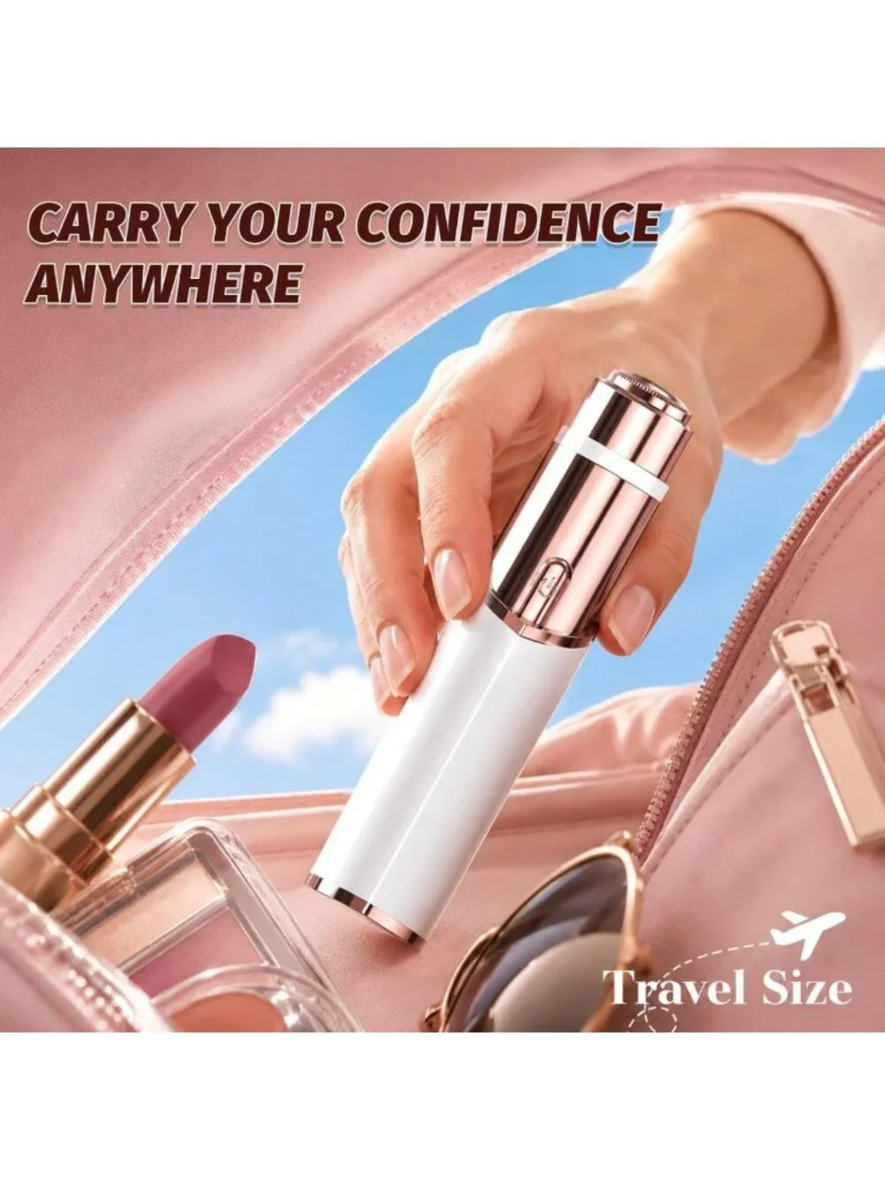 Rechargeable Facial Hair Remover for Women | LED Face Shaver with 2 Heads, USB